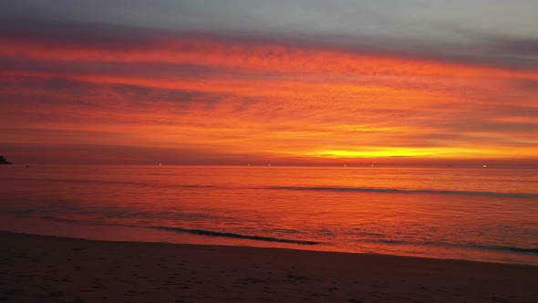 Amazing Sky In Twilight Above The Ocean.