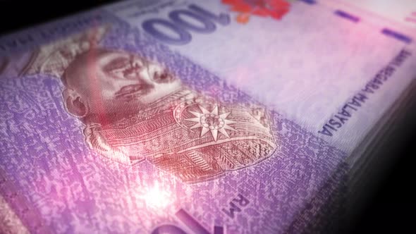 Malaysia Ringgit money counting seamless loop
