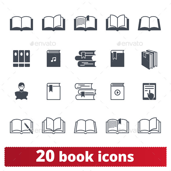 20 Book icons