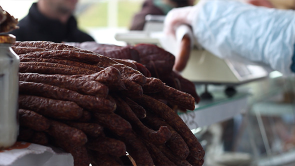 Selling Sausages at Butchery