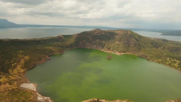 Landscape, Volcano, Mountains and Lake