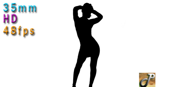 Silhouette Of Young Woman Dancing