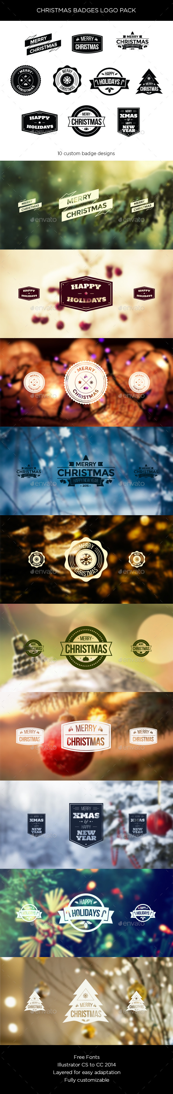 Christmas Badges Logo Pack