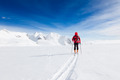Mountaineer walking on a glacier during a high-altitude winter expedition in the european Alps. - PhotoDune Item for Sale