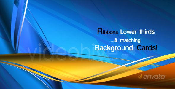 RIBBONS Lower third & Background COMBO