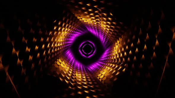 Gold yellow and purple glowing spark motion graphic