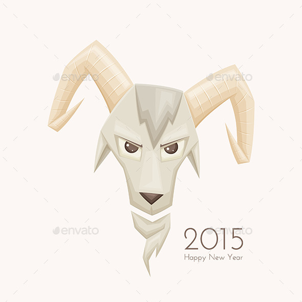 Goat with Rounded Horns
