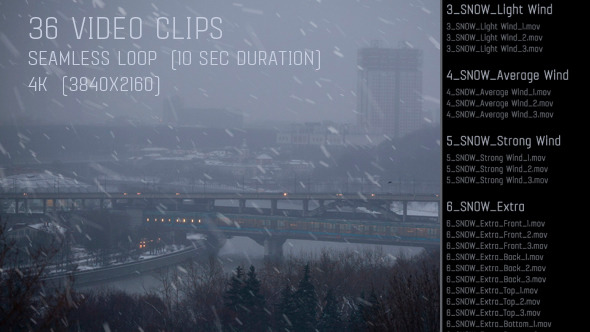 Snow 36 Realistic Clips