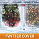  Christmas Windows Twitter Profile Cover - GraphicRiver Item for Sale