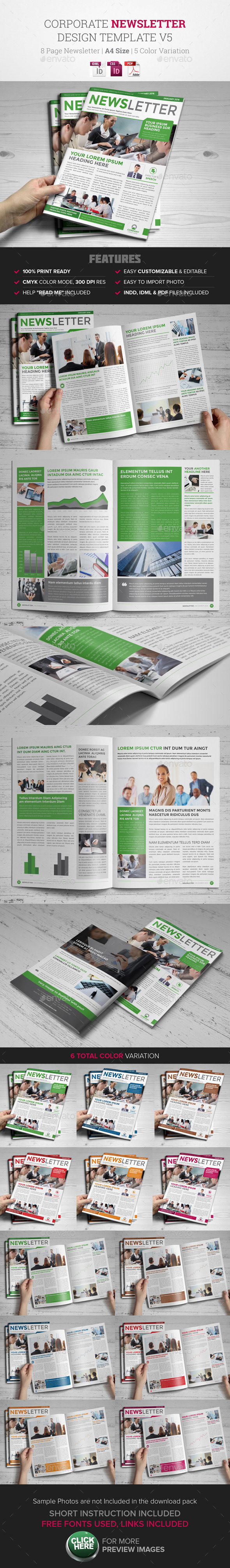 Newsletter Indesign Template v5