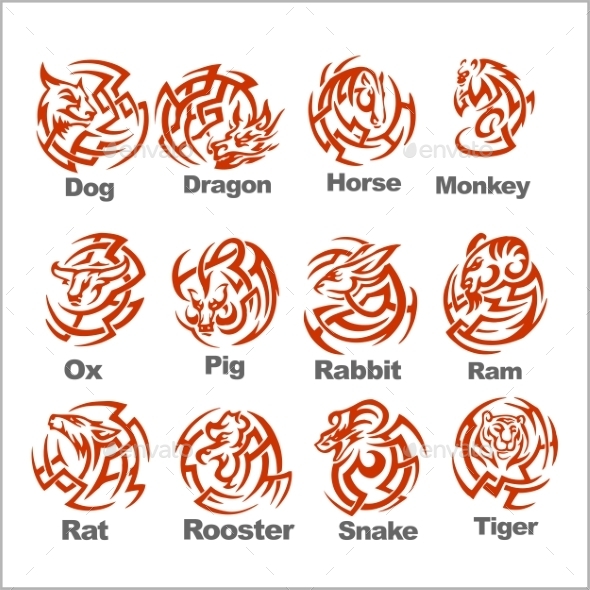 Chinese Horoscope Set