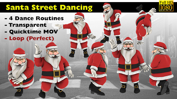 Santa Christmas Street Dancing Routines 4 Pack