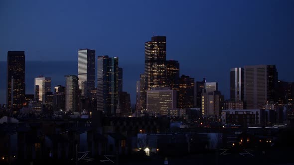 Sunrise Over Downtown Denver Skyline