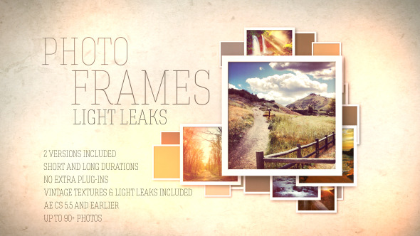 Dynamic Squares Photo Frames with Light Leaks alt