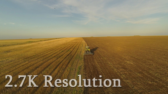 Flying over Wheat Field Harvester 3 alt