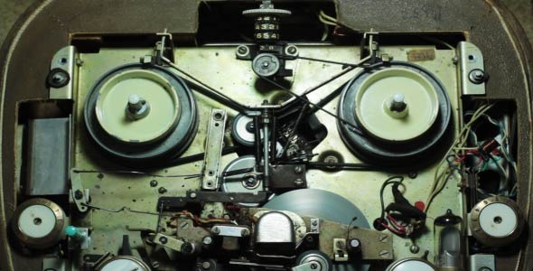 The Mechanism Of The Old Tape Recorder