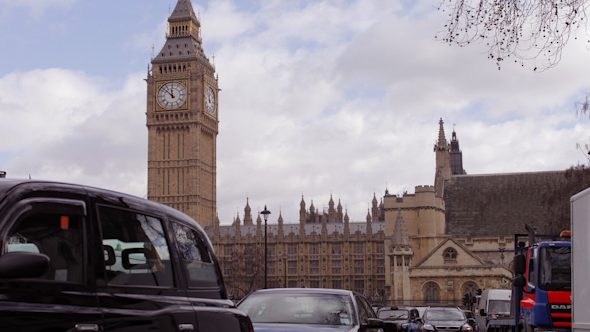 Big Ben London Uk Traffic