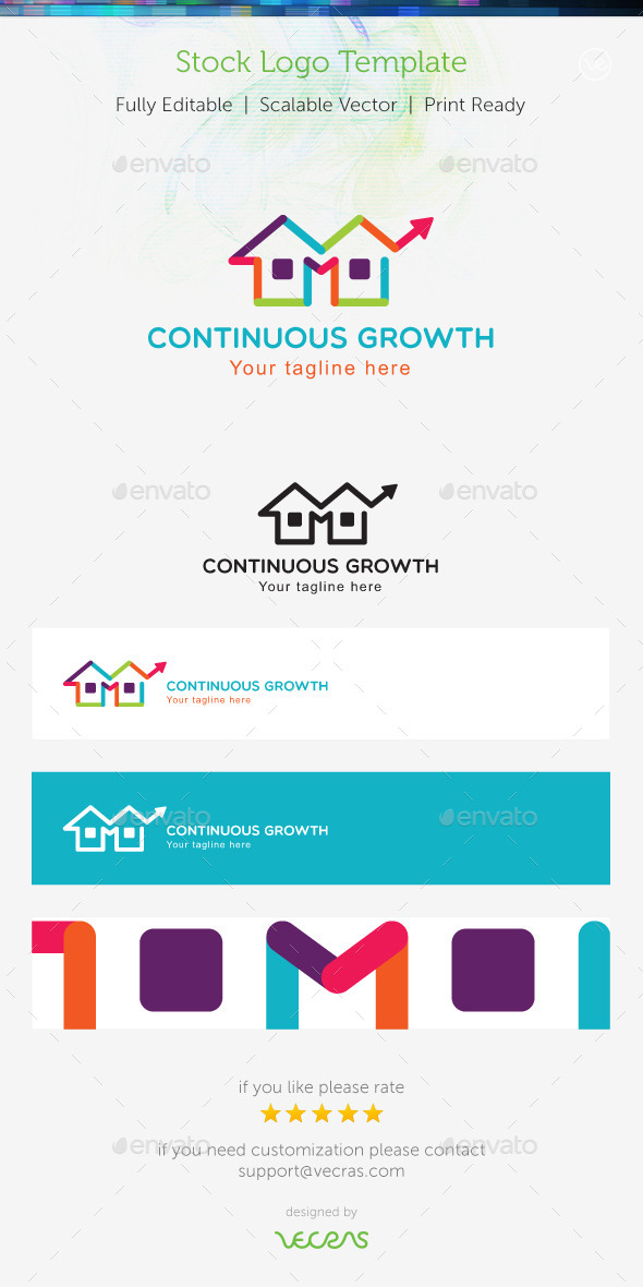 Continuous Growth Stock Logo Template