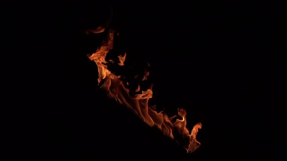 Fire on a Black Background