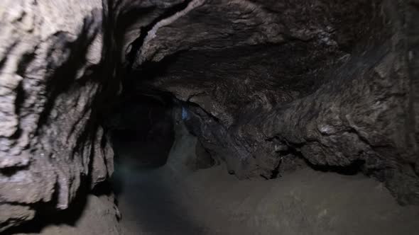 Old Mine for Metal and Rocks Dark Tunnel Underground Excavations