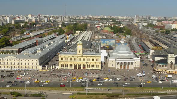 Flying Over a Russian City