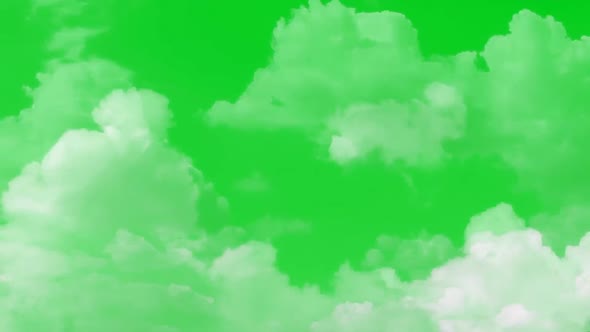 Clouds Fluttering Green Screen