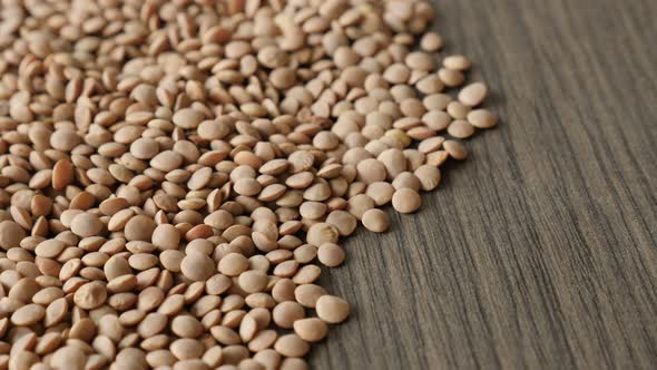 Close-up edible pulse of lentil heap  4K 2160p 30fps UltraHD tilting  footage - Healthy Lens esculen