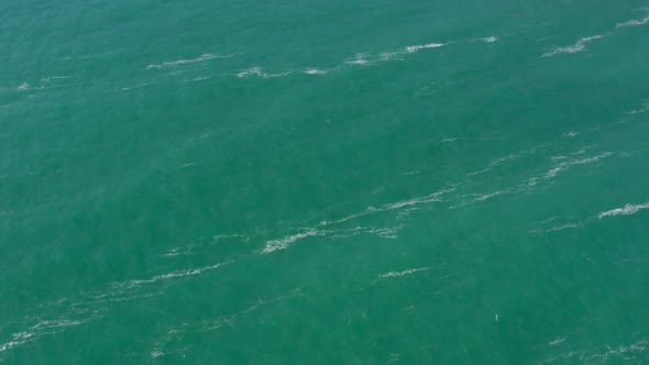 Top view of sea surface