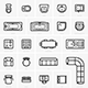 Top View Furniture Icons - GraphicRiver Item for Sale