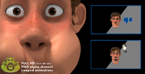 Thirteen 3D Animated Expressions