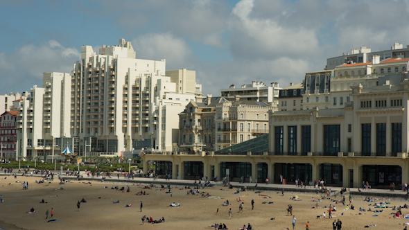 Biarritz France City Surfers Sea