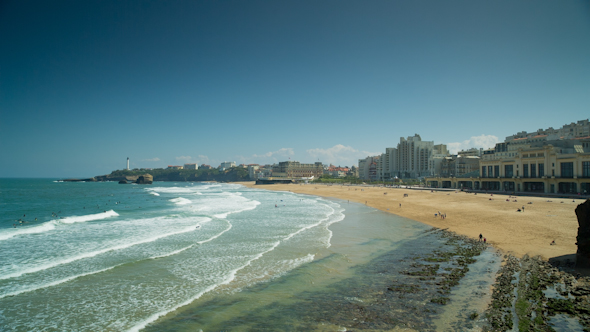 Biarritz France City Surfers Sea alt