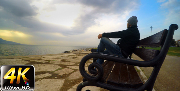 Man on a Seat near the Sea 3