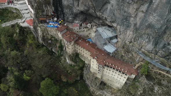 Sumela Monastery Turkey Aerial View