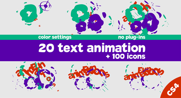 Animated text and icon