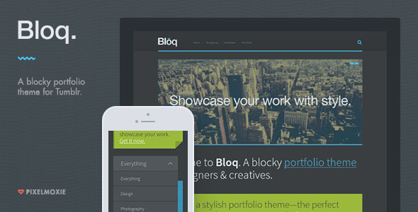 Bloq - Blocky Theme Portfolio dla Tumblr