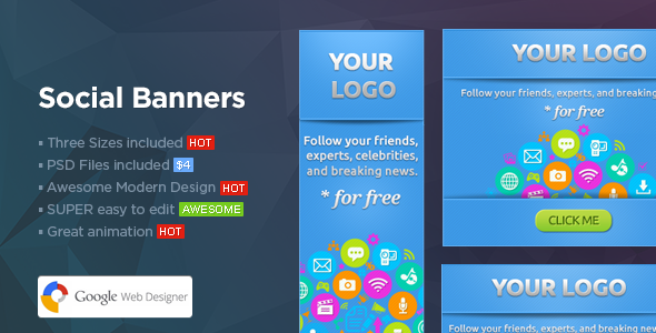 Social Banners - Social Web Banner Template