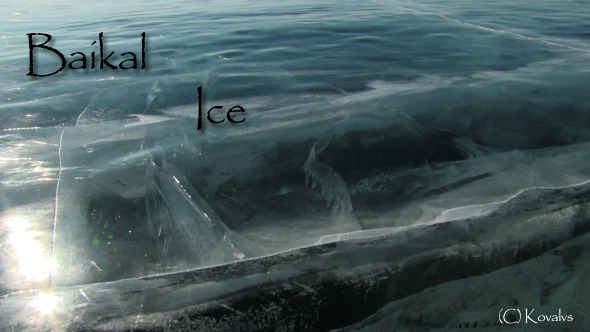 Winter Baikal ice.