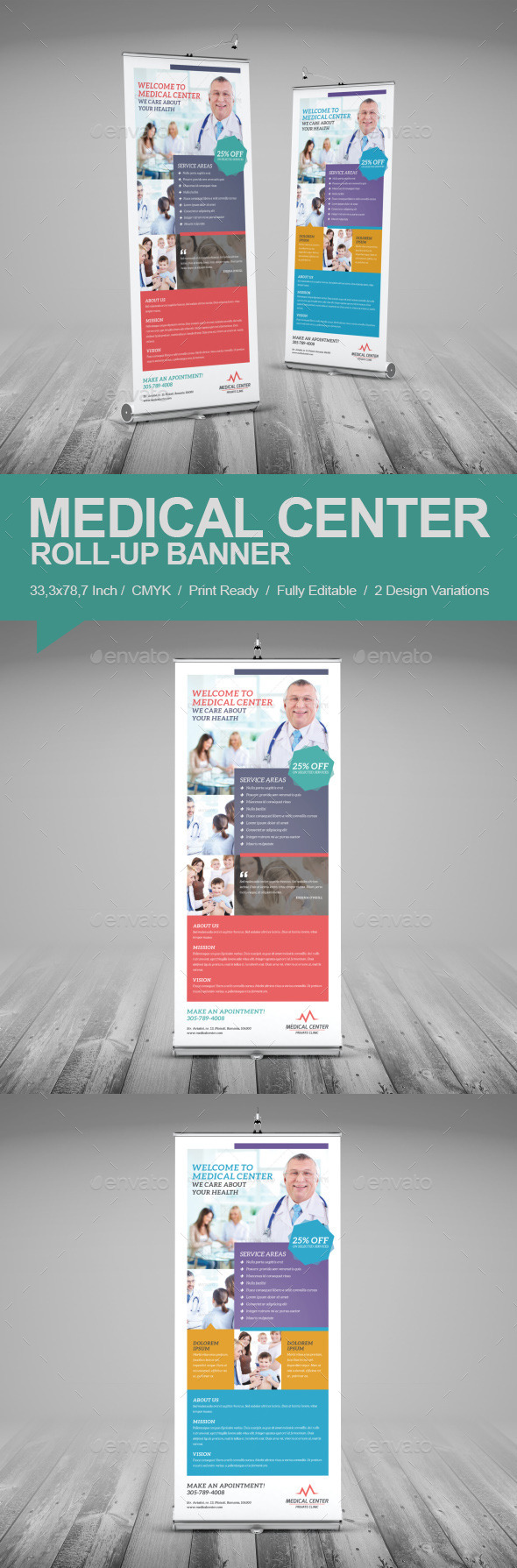 Medical Roll Up Banner Graphics Designs Templates