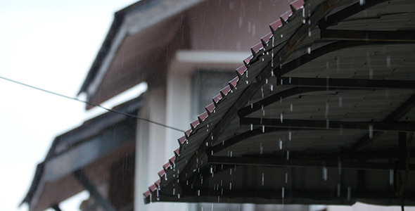 Rain From Metal Roof 02