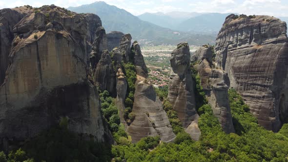 Meteora aerial fly, Kalabaka, Greece