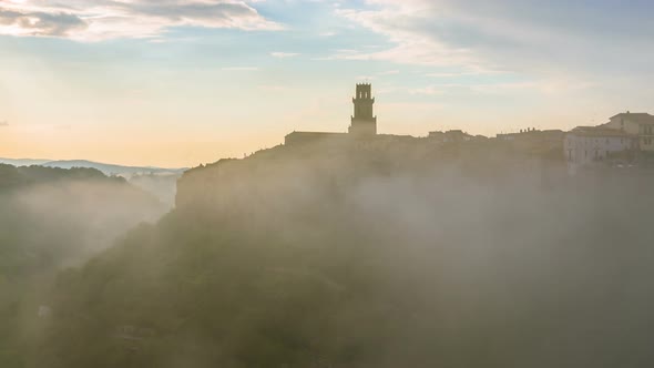 Time Lapse of Pitigliano Old Town in Italy