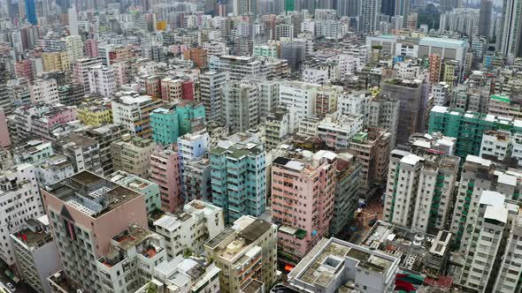 Top view of Hong Kong city