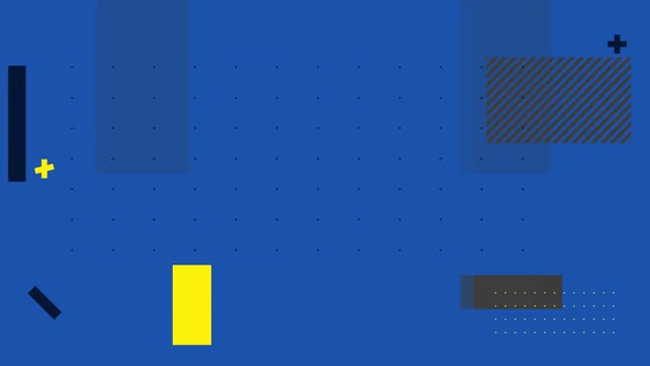 Rectangles and squares moving on blue grid