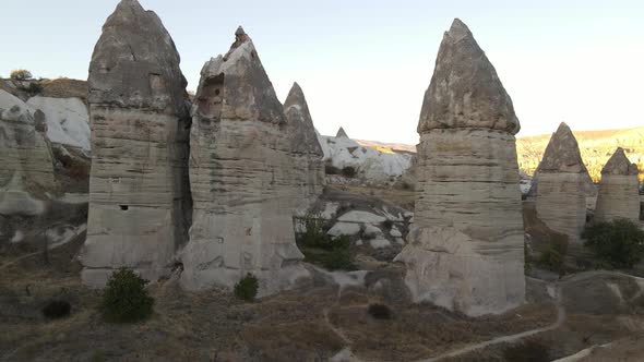 Cappadocia Landscape Aerial View. Turkey. Goreme National Park