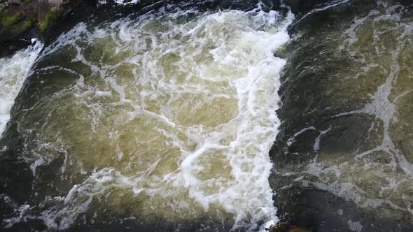 Stream of water flowing in the river