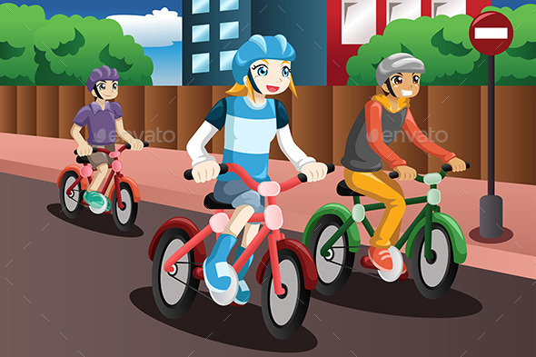 Kids Riding Bikes