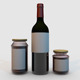 Bottle and package mock up - Wine & Jam - 3DOcean Item for Sale