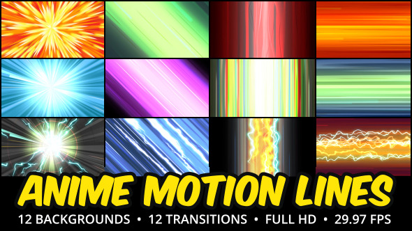 Anime Motion Lines Background Pack