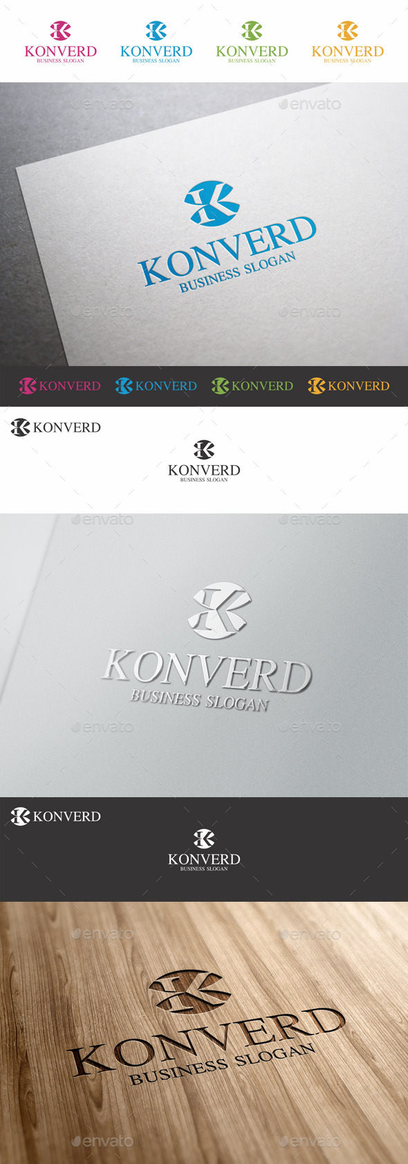 K Letter Logo Template - Konverd